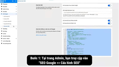Hướng dẫn cấu hình SEO trong Admin từ A - Z giúp lên top Google